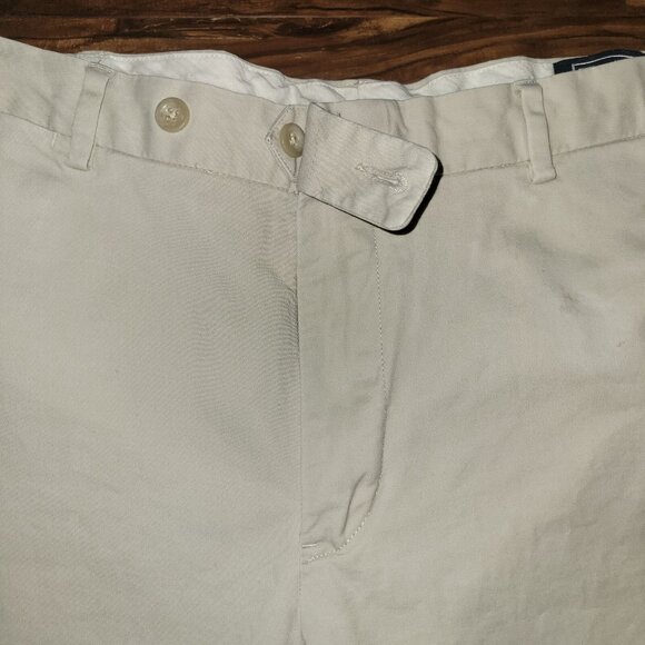Polo Ralph Lauren Pants Mens 36x30 Tan Stretch Custom Fit Double Button - Picture 9 of 16